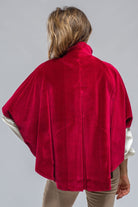 Ordesa Reversible Tweed/Velvet Cape In Wine - AXEL'S