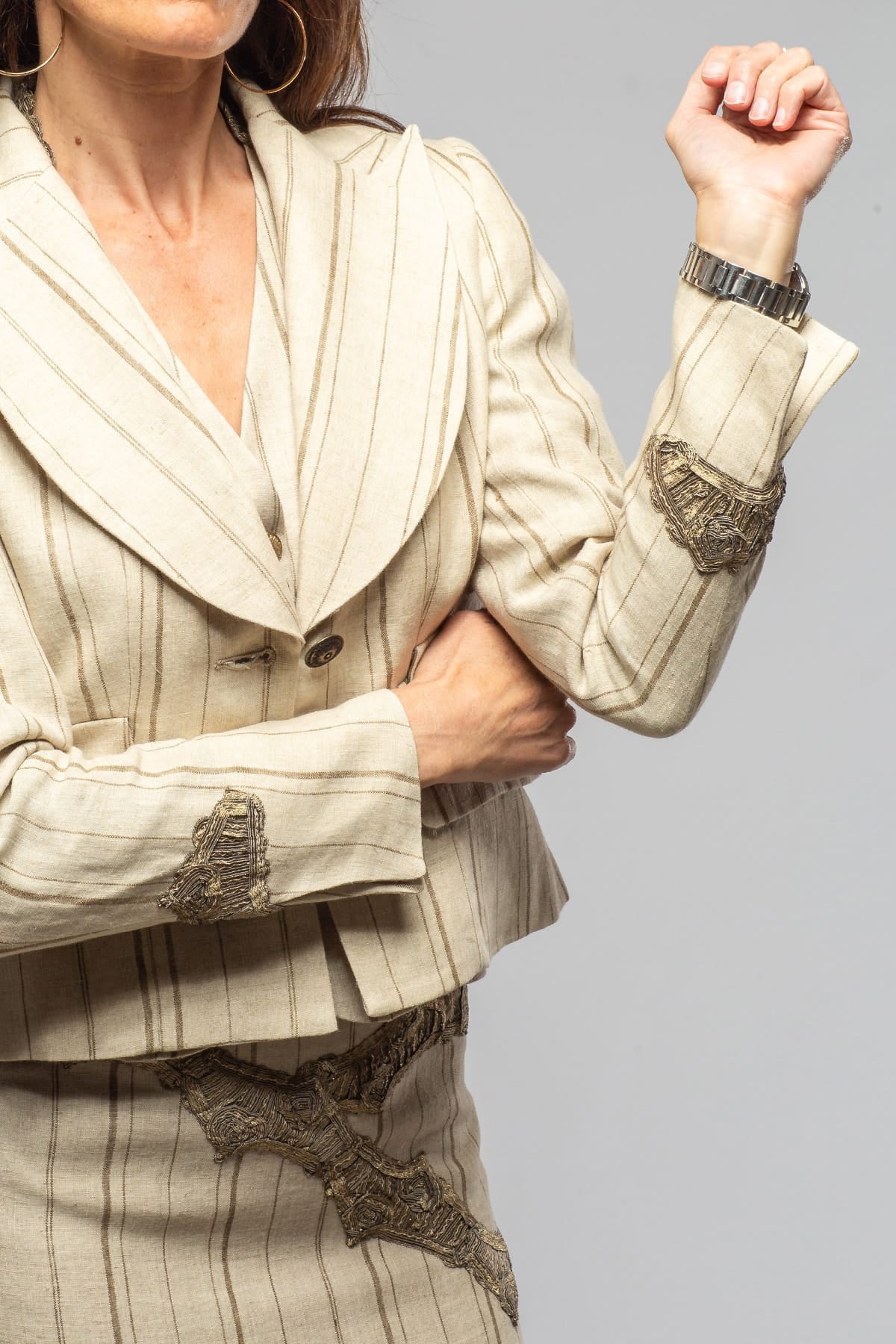 Sevilla Stripe Linen Jacket - AXEL'S