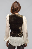 T.ba Tavira Velvet Vest In Moss Ladies - Tailored - Vests