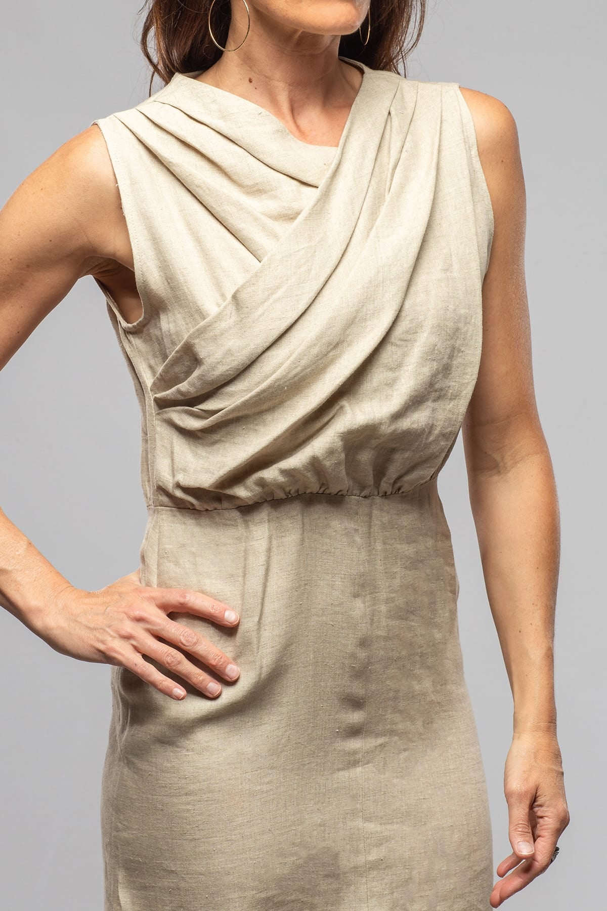 T.ba Toscana Linen Dress In Stone | Ladies - Dresses