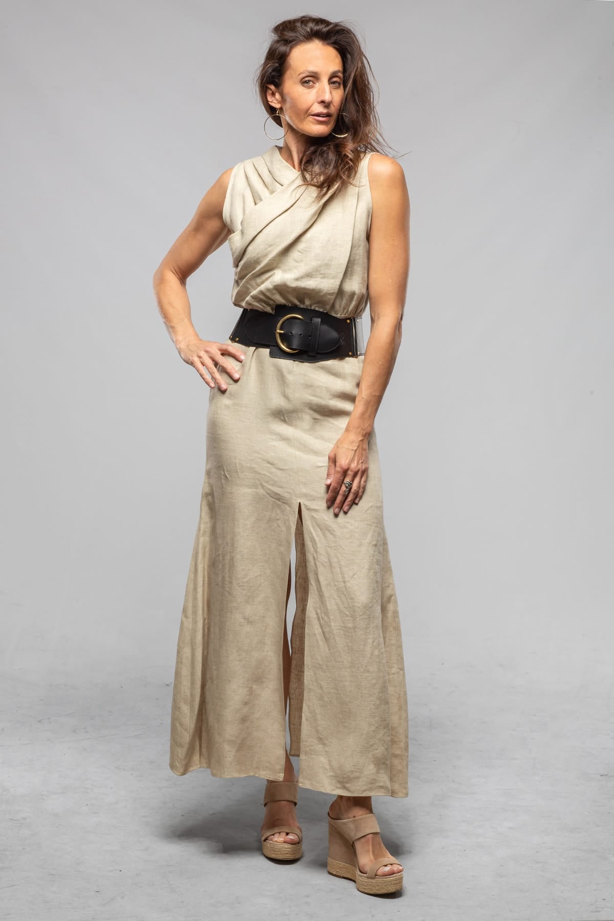 T.ba Toscana Linen Dress In Stone | Ladies - Dresses