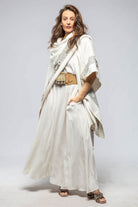 Antu Woven Duster In Ivory/Mink - AXEL'S