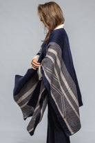 Striped Zig Zag Duster In Navy/Opal - AXEL'S