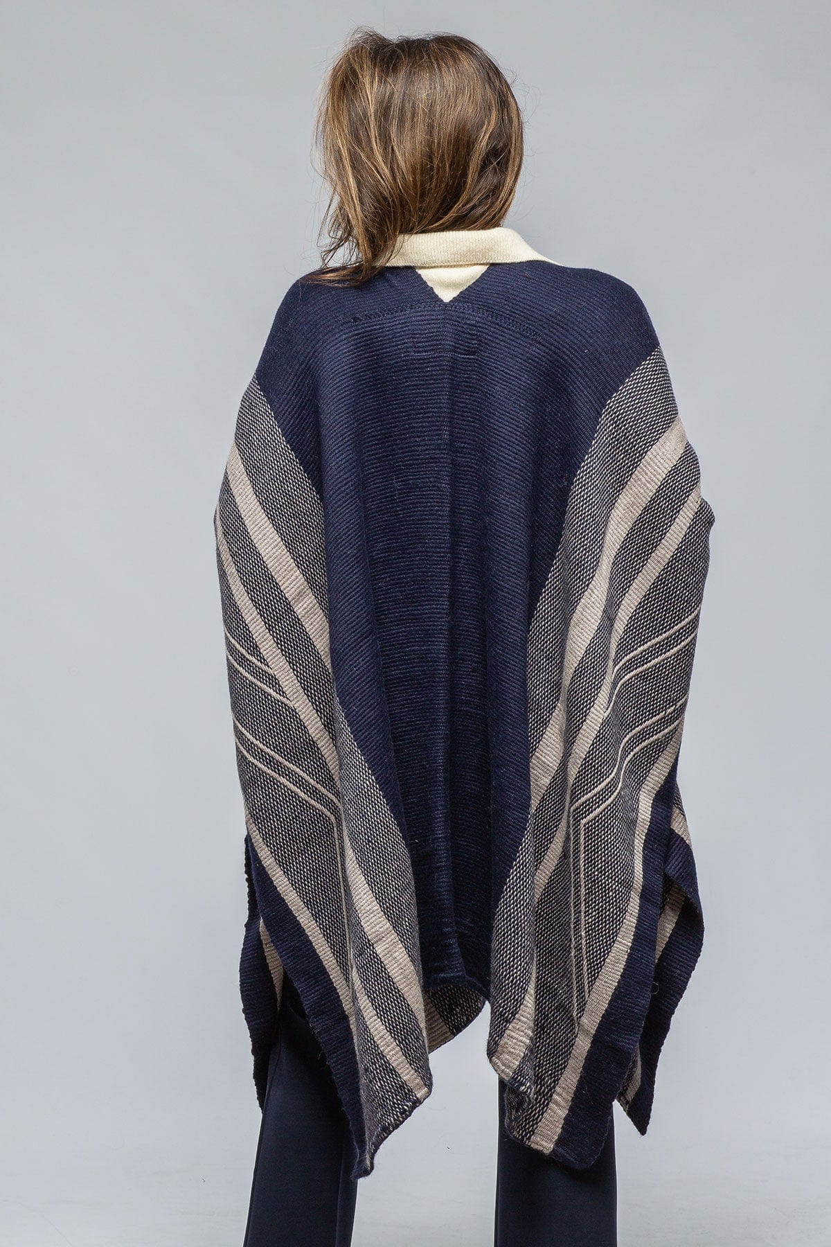 Striped Zig Zag Duster In Navy/Opal - AXEL'S