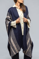 Striped Zig Zag Duster In Navy/Opal - AXEL'S