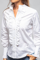 Linnea Ruffle Shirt In White - AXEL'S