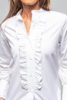 Linnea Ruffle Shirt In White - AXEL'S