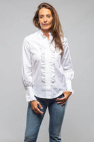 Linnea Ruffle Shirt In White - AXEL'S