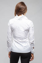 Lyla Ruffle Blouse In White - AXEL'S