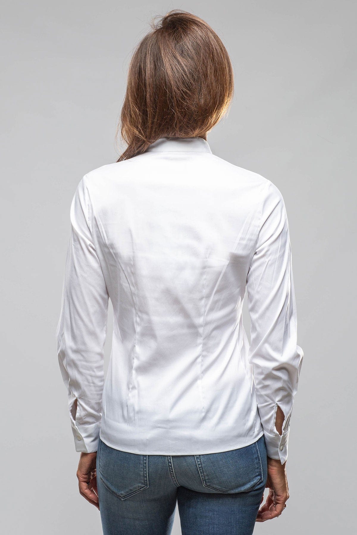 Mari Front Pleated Shirt In White - AXEL'S