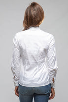 Mari Front Pleated Shirt In White - AXEL'S