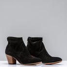 Eliana Suede Ankle Boot In Black - AXEL'S