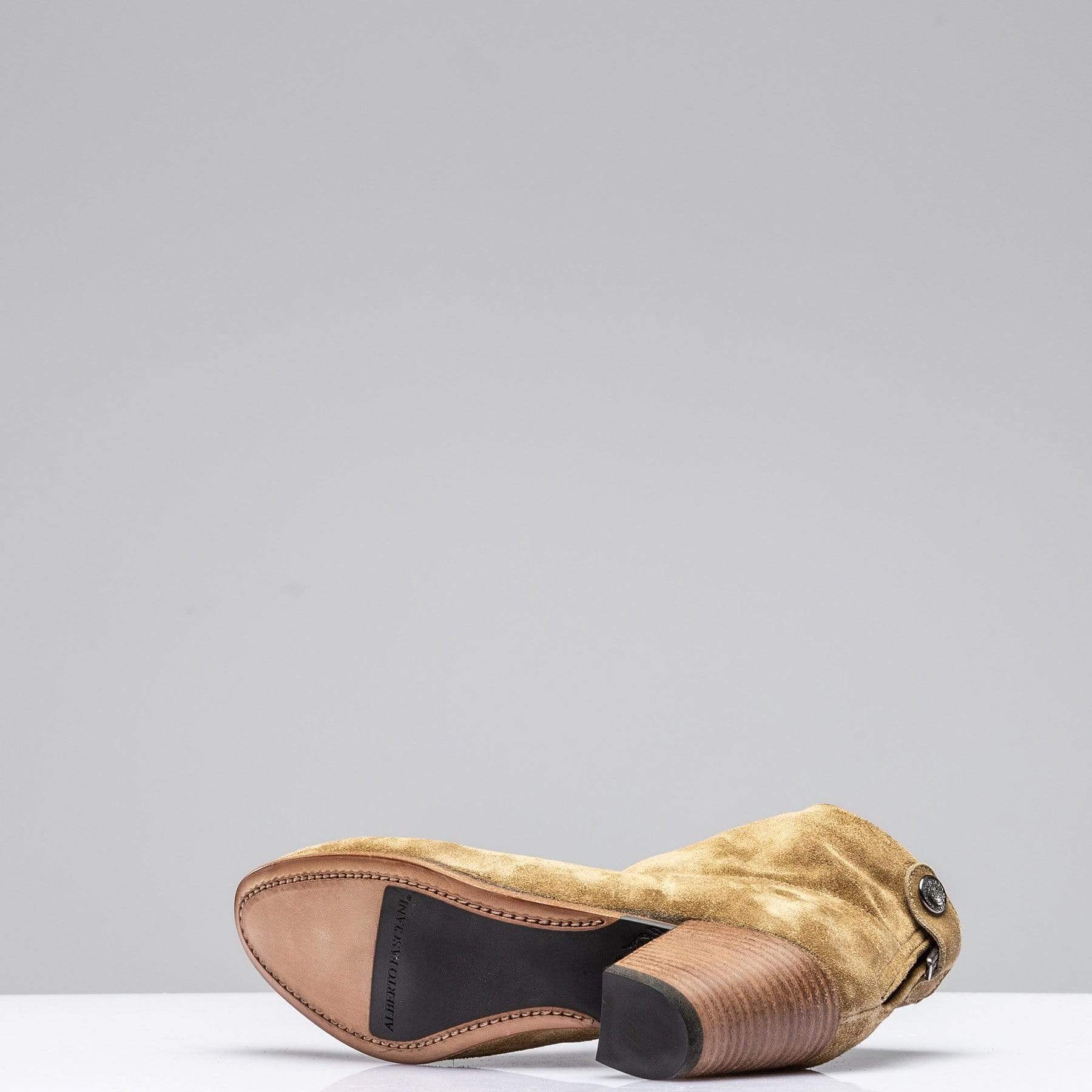 Eliana Suede Ankle Boot In Taupe - AXEL'S
