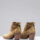 Eliana Suede Ankle Boot In Taupe - AXEL'S