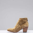 Eliana Suede Ankle Boot In Taupe - AXEL'S