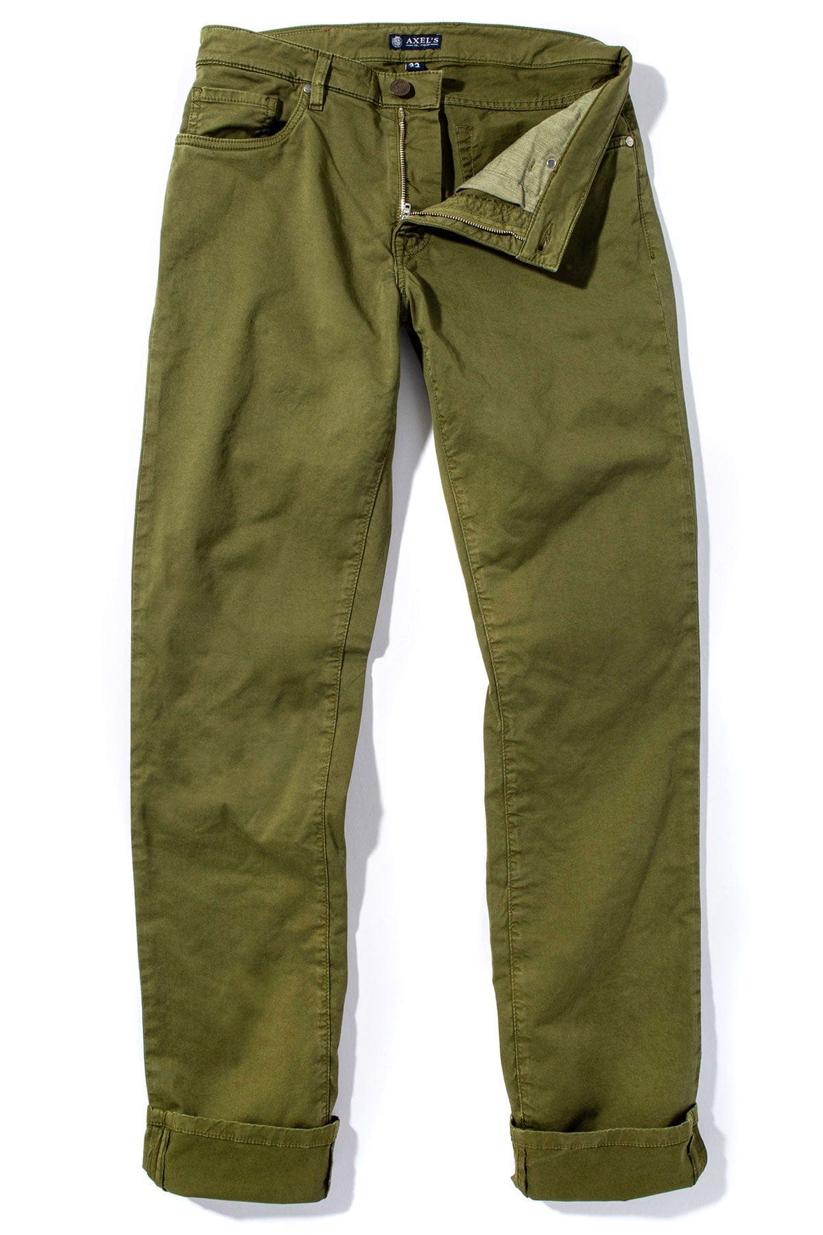 Flagstaff Performance Denim In Avocado - AXEL'S