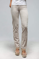 Jonesy Straight Cropped Jean In Stone - AXEL'S