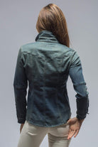 Maddi Western Snap Shirt In Green Over Dye - AXEL'S