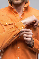 Ranger Colored Denim Snap Shirt In Arrancione - AXEL'S