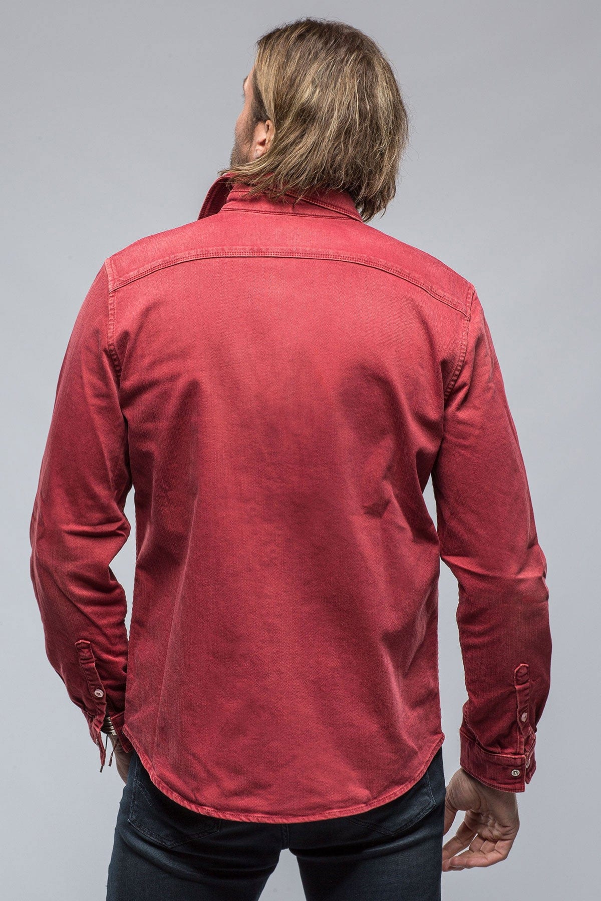 Ranger Denim Snap Shirt In Cherry - AXEL'S