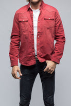 Ranger Colored Denim Snap Shirt In Cherry - AXEL'S