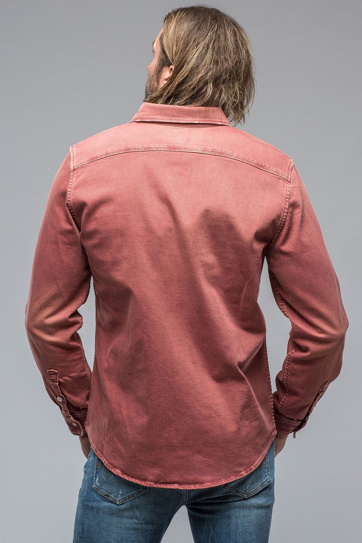 Ranger Denim Snap Shirt In Terracotta - AXEL'S