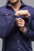 Roper Over-Dyed Western Snap Shirt In Mirtillo - AXEL'S