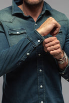 Roper Over-Dyed Western Snap Shirt In Cactus - AXEL'S
