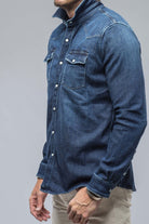 Roper Over-Dyed Western Snap Shirt In Dark Blue - AXEL'S