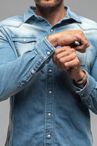Roper Over-Dyed Western Snap Shirt In Light Blue - AXEL'S