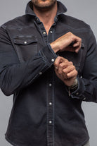 Roper Over-Dyed Western Snap Shirt In Nero - AXEL'S