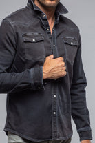 Roper Over-Dyed Western Snap Shirt In Nero - AXEL'S