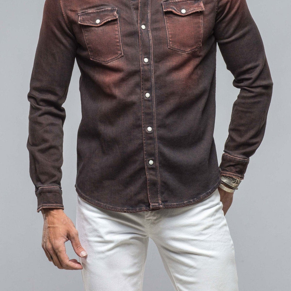 mens rust dress shirt Fall tones. Timeless confidence. A rust dress shirt paired with a solid olive tie proves that simplicity always wins. Defined by detail. Designed for everyday gentlemen. La Mode Men's Helping Men