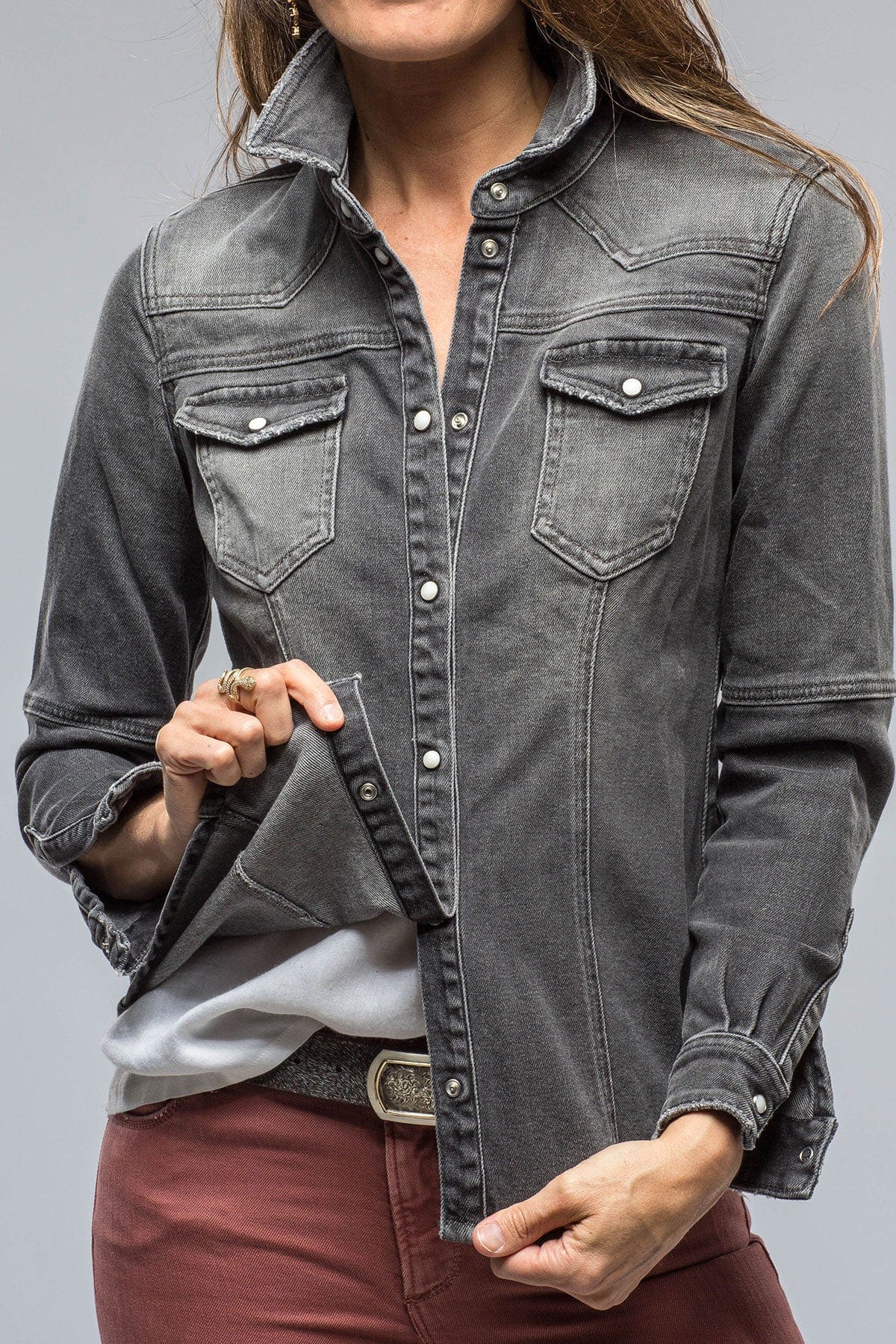 Sweetwater Denim Shirt In Mid-Grey - AXEL'S