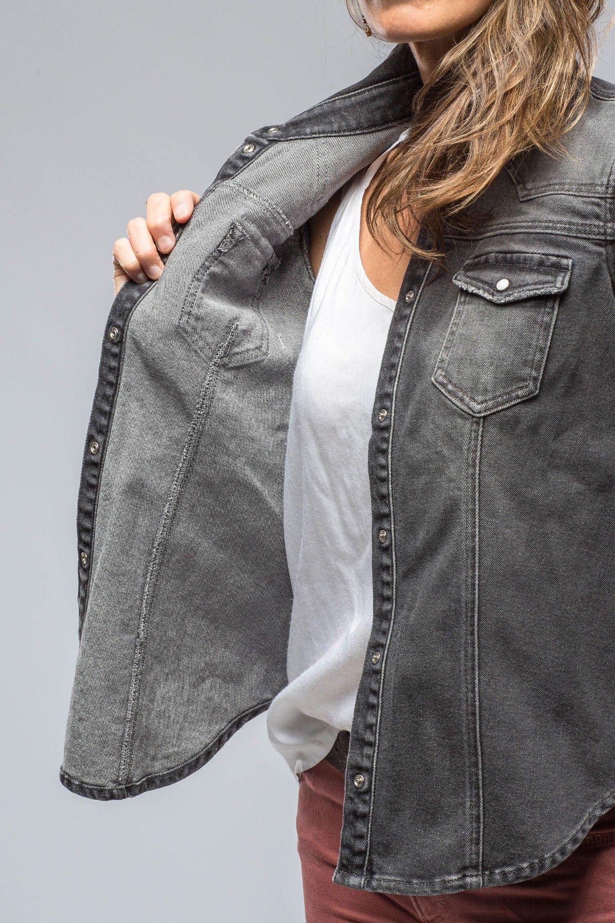 Sweetwater Denim Shirt In Mid-Grey - AXEL'S