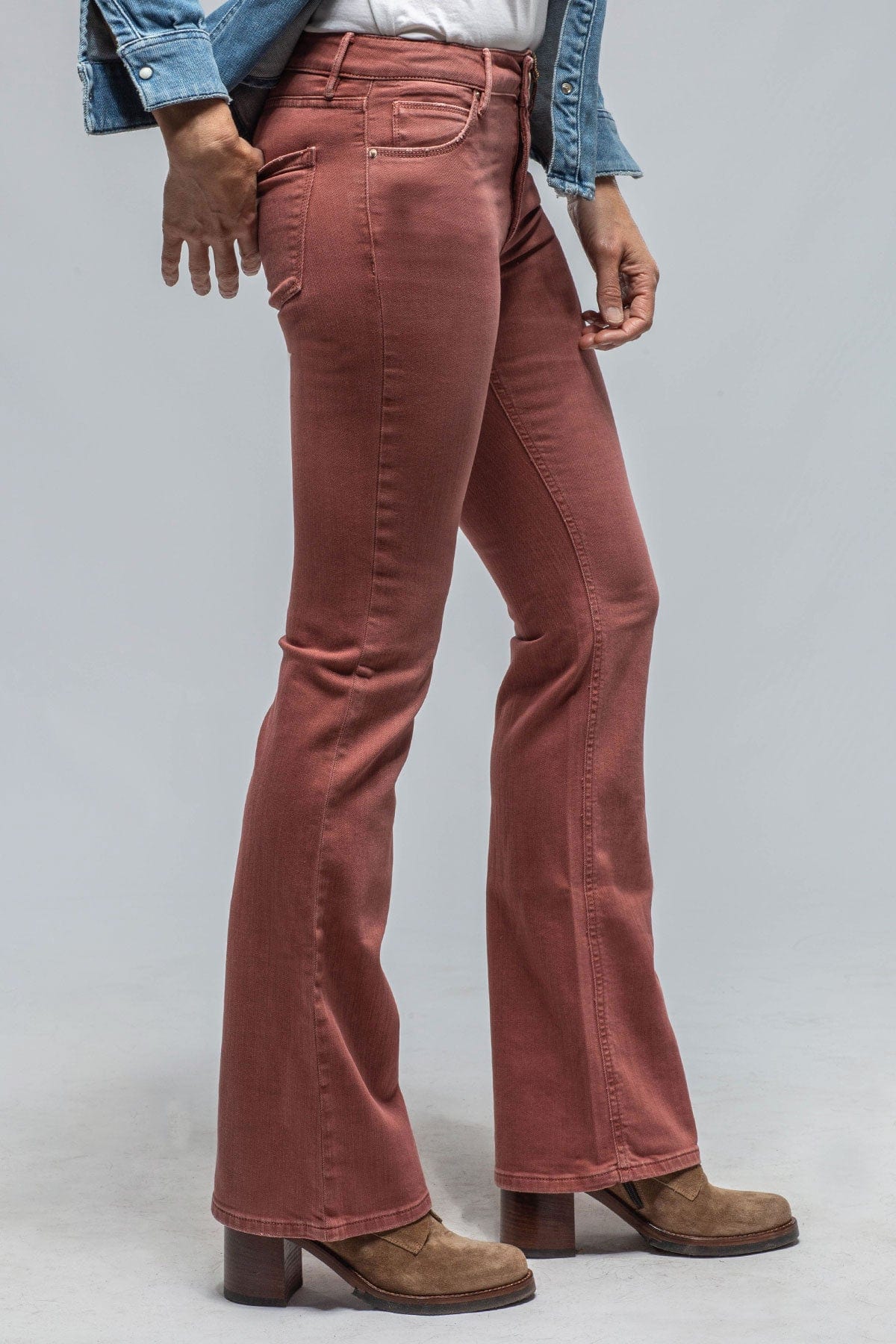 Axels Premium Denim Tommy Flare Jeans In Terracotta | Axel's of Vail