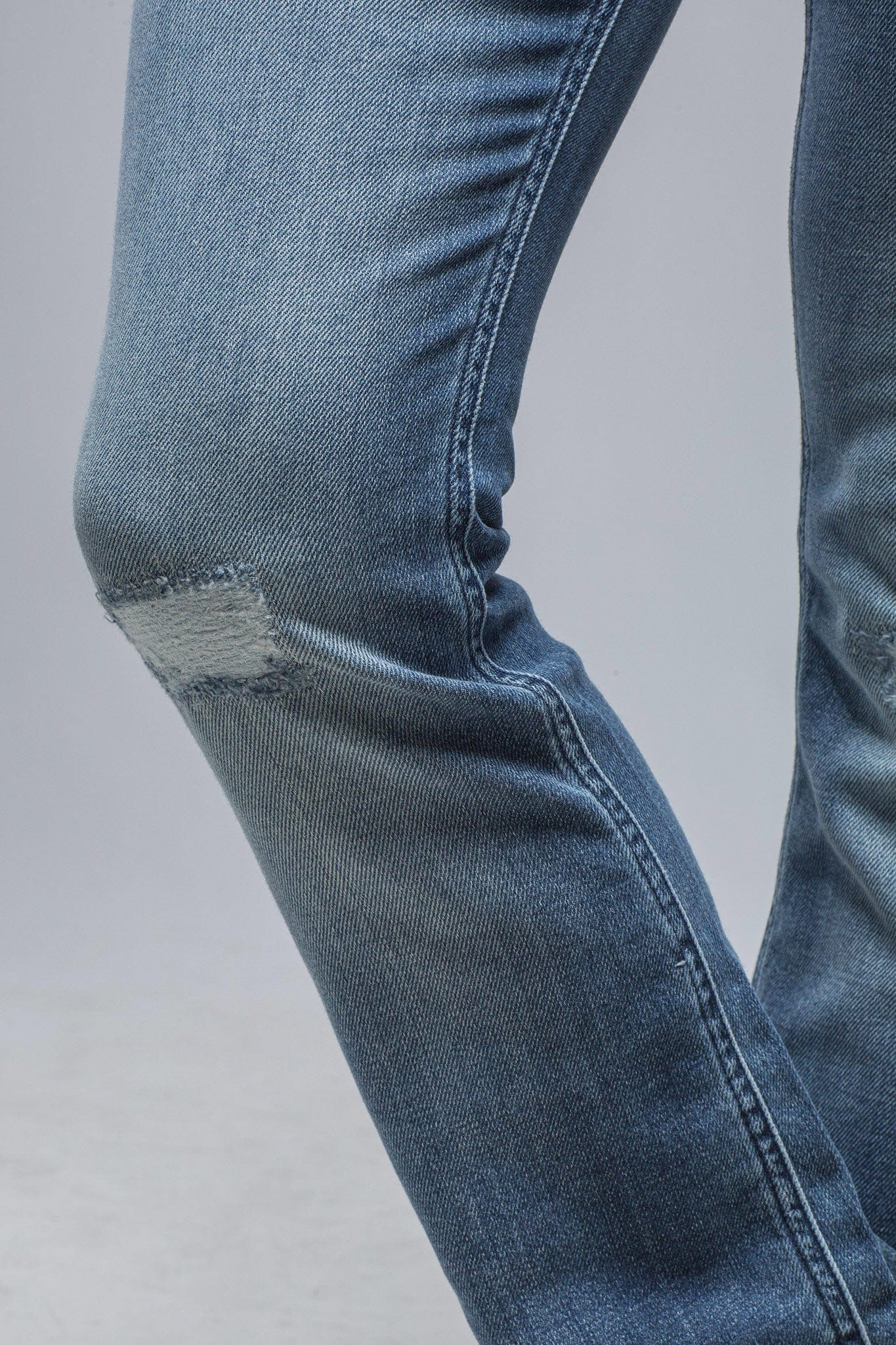 Tommy Ripped & Repaired Flare Jeans in Lt. Blue - AXEL'S
