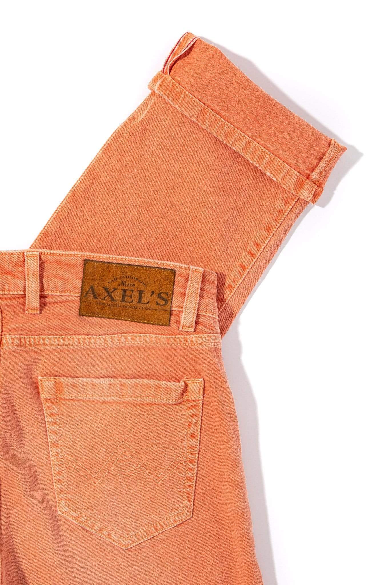 Tucson Selvedge Denim In Tangerine - AXEL'S