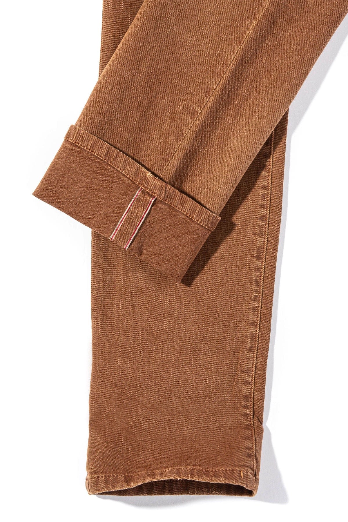 Tucson Selvedge Denim In Cognac - AXEL'S