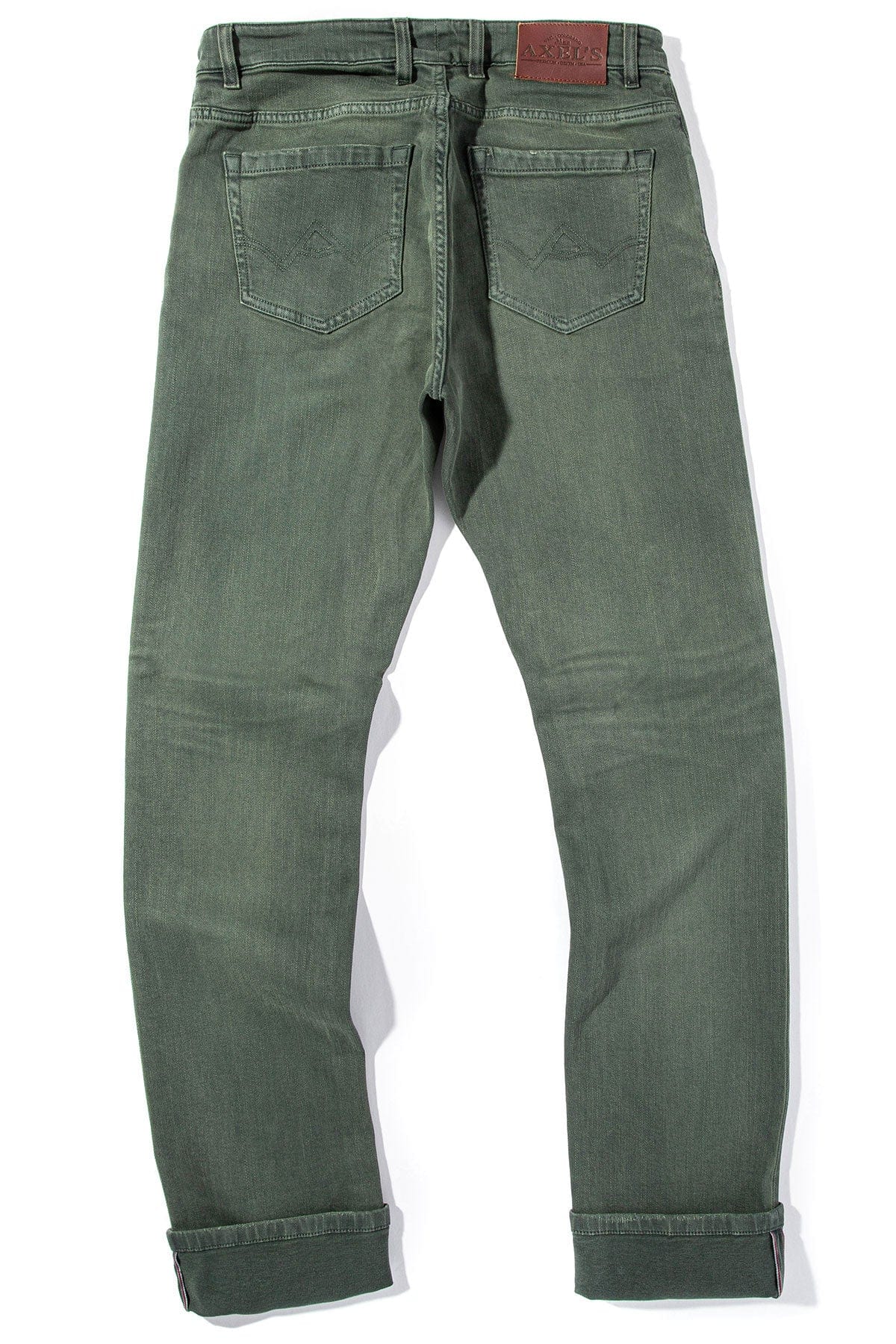 Tucson Selvedge Denim In Verde Loden - AXEL'S