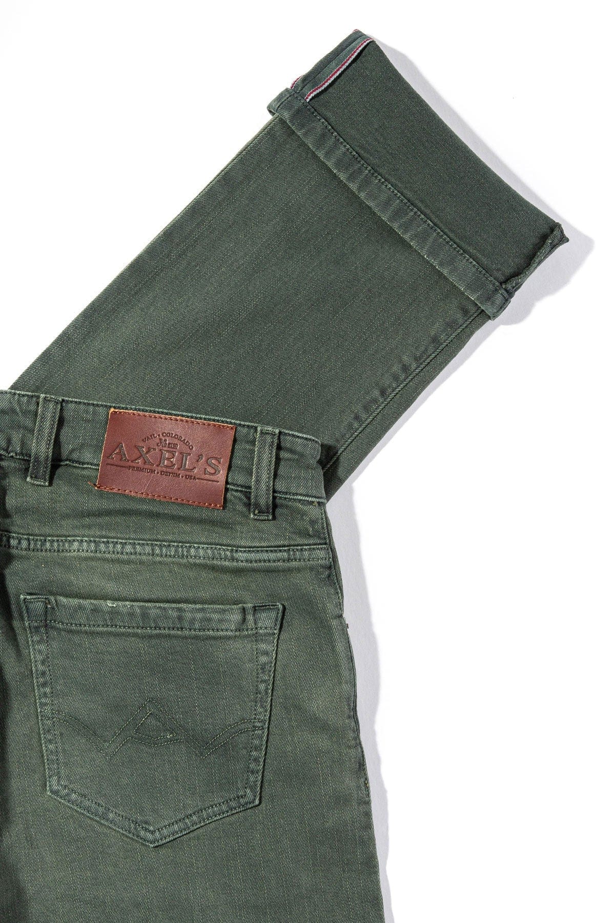 Tucson Selvedge Denim In Verde Loden - AXEL'S