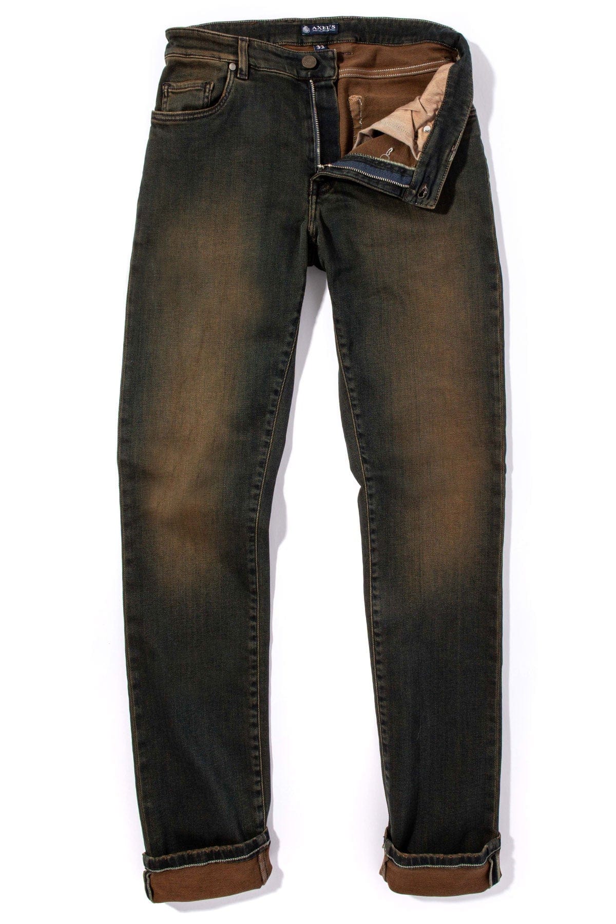 Waylon Over-Dyed Stretch Denim In Ruggine - AXEL'S