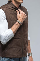 Rye Suede Vest in Chocolate - AXEL'S