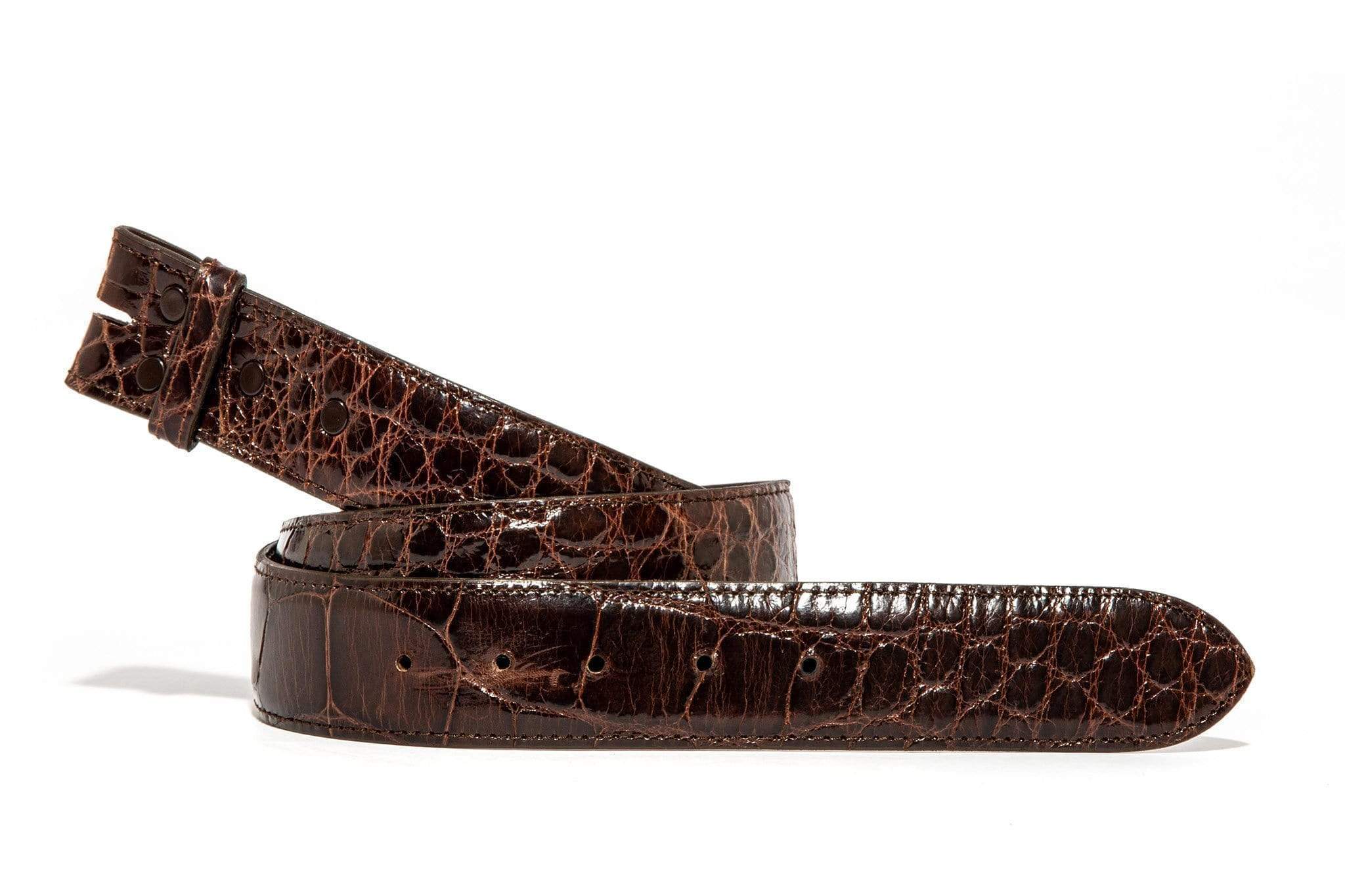 Chocolate Alligator Classic Strap - AXEL'S