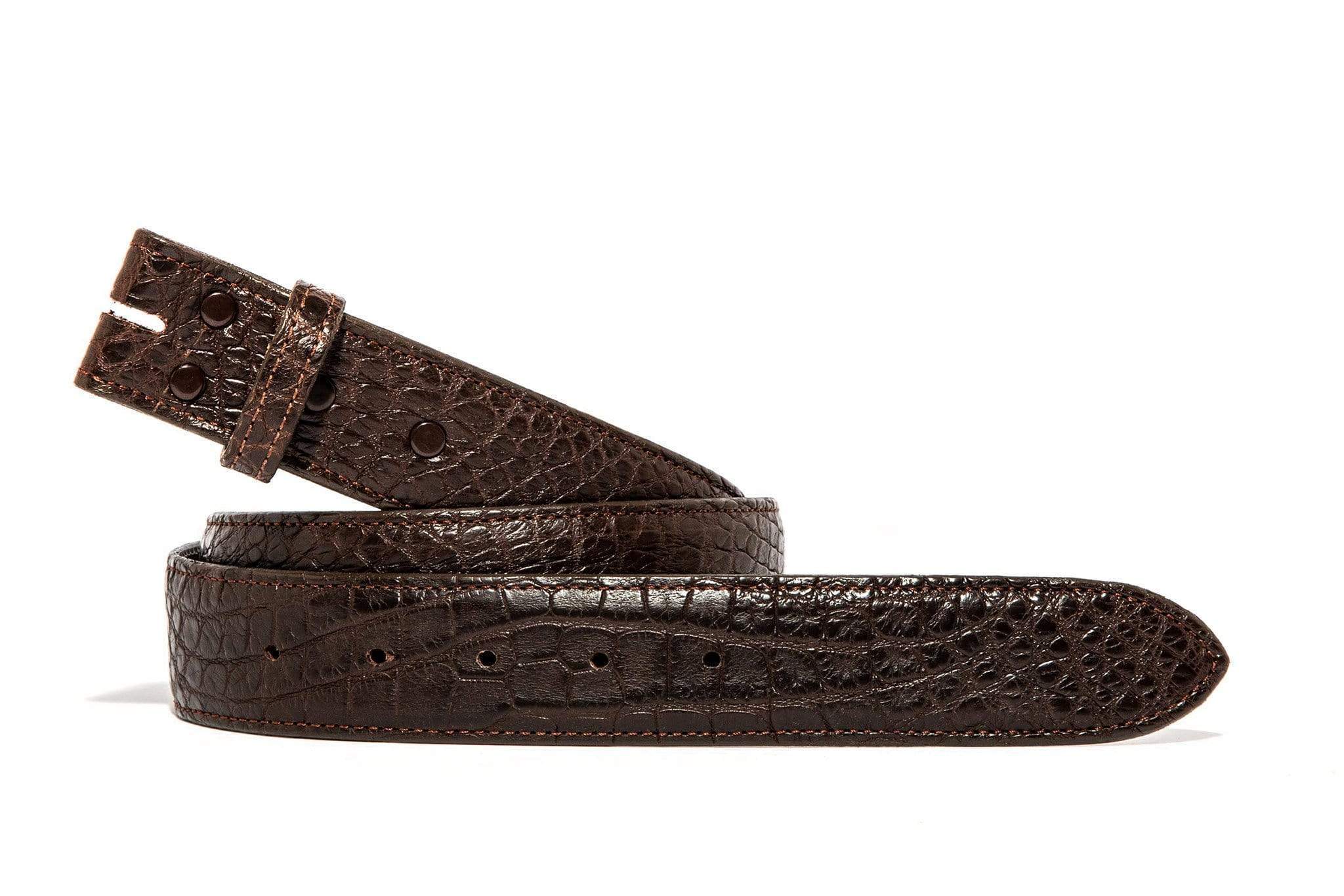 Chocolate Alligator Matte Strap - AXEL'S