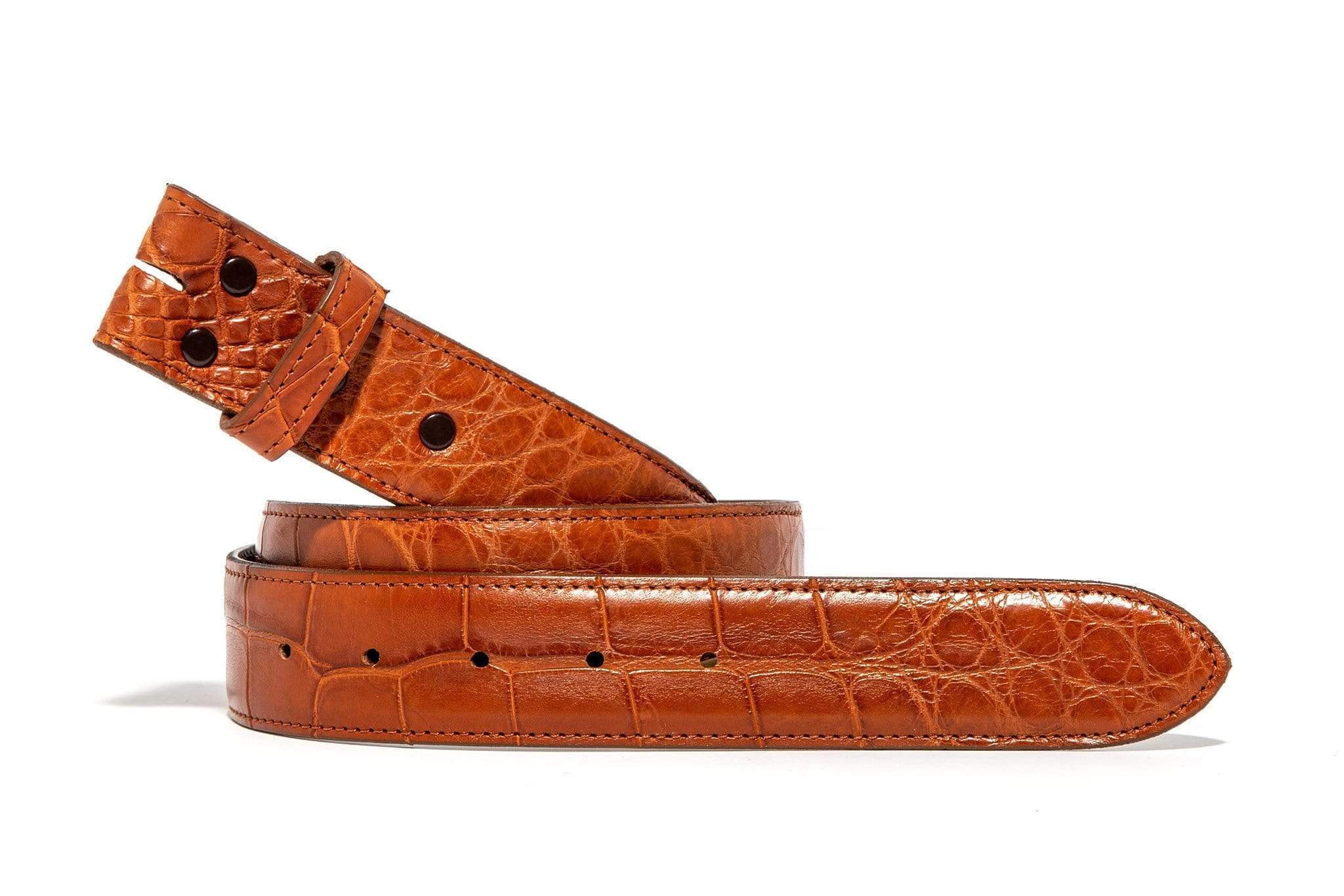 Cognac Alligator Matte Strap - AXEL'S