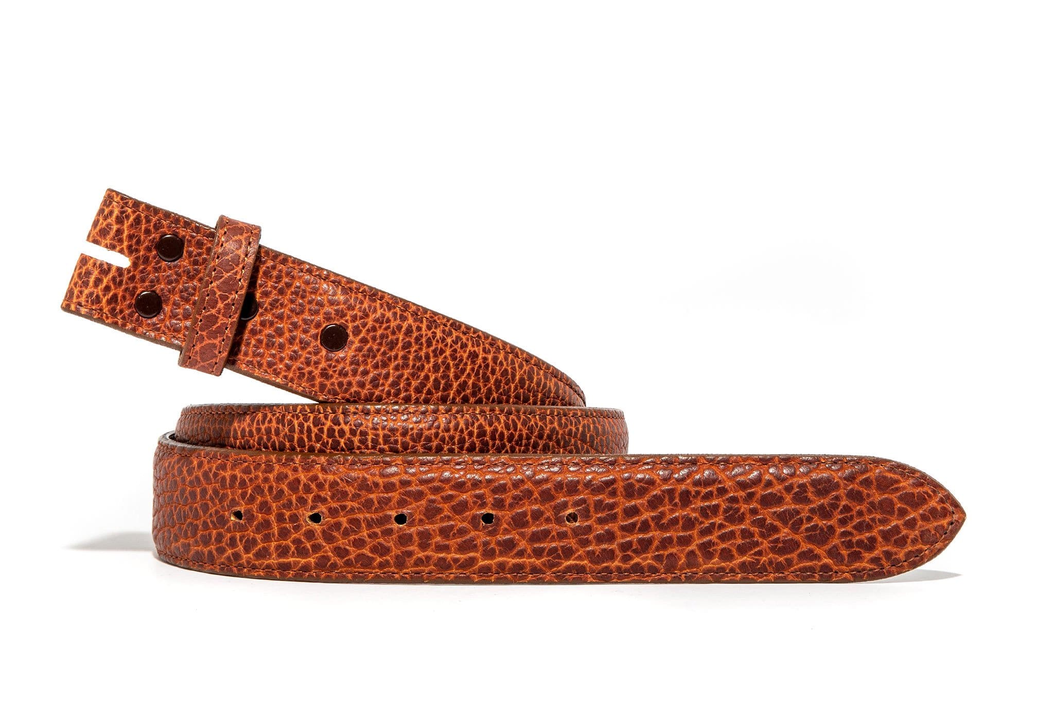 Cognac Bison Matte Strap - AXEL'S