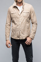 Bello Suede Shirt In Roccia - AXEL'S