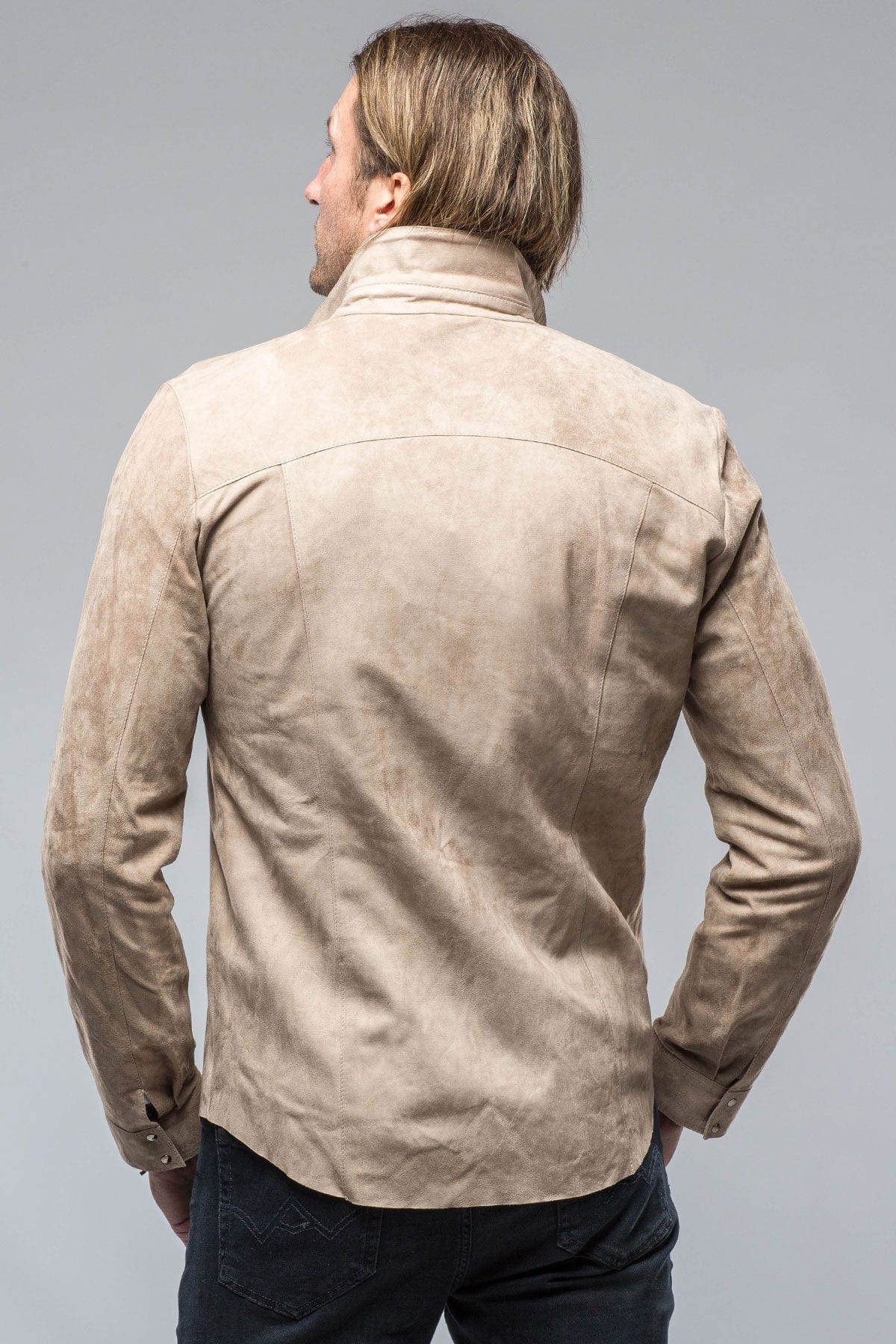 Bello Suede Shirt in Roccia - AXEL'S