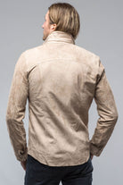 Bello Suede Shirt In Roccia - AXEL'S